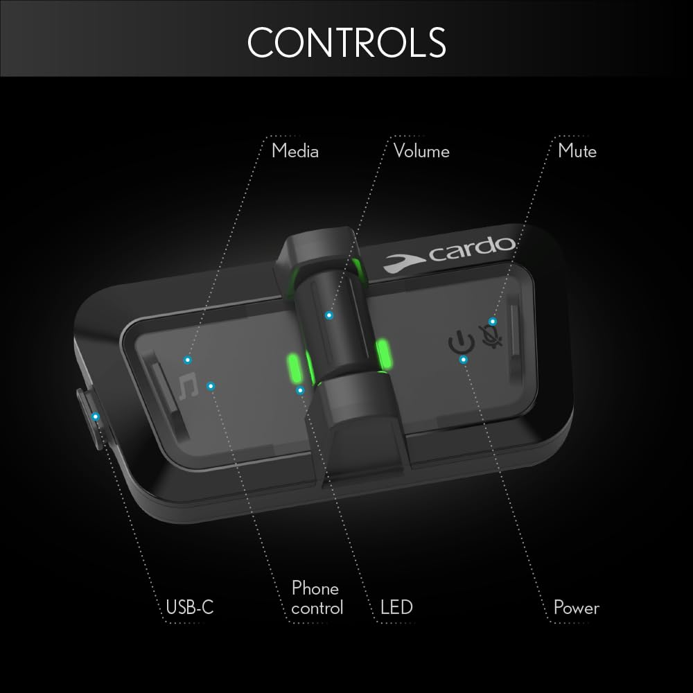 Cardo Cardo Income PACKTALK OUTDOOR Pack Talk Outdoor Pacote Família Conjunto de 4 Preto SP000201