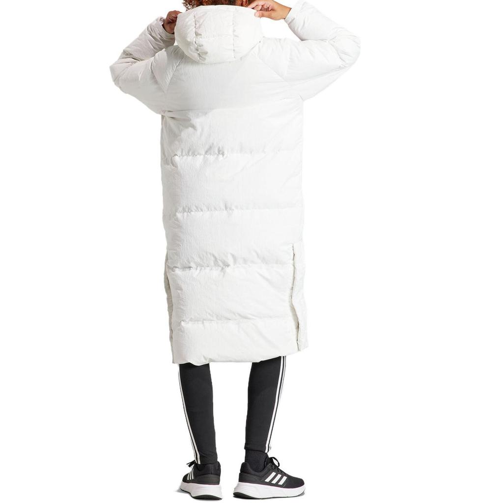 adidas 530 Plain Long Sports Casual Hooded Down Jacket Women Jacket White IK3158