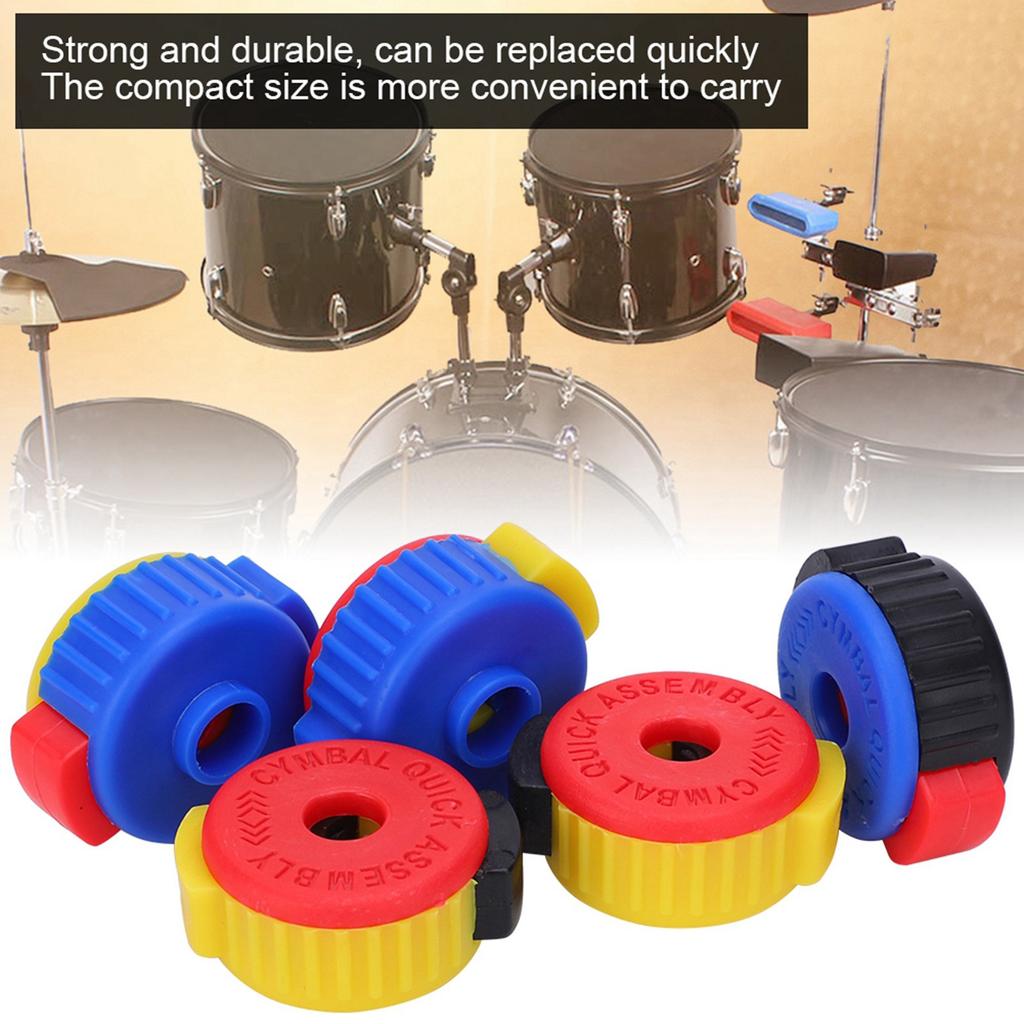 5Pcs Drum Quick Release Nut Cymbal Installation Removal Stand Screw Cap Fixing Buckle