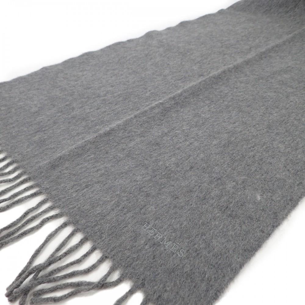 HERMES  H393700T_04  Scarf gray cashmere Women