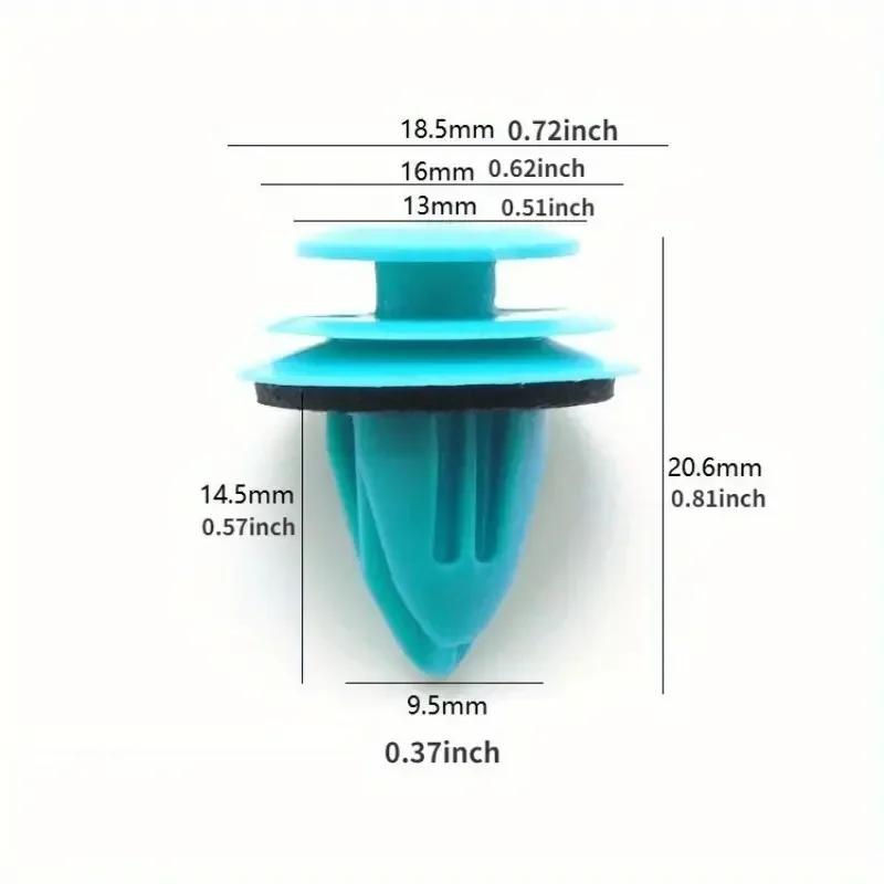 10/300PCS Auto Door Panel Clip with Seal Ring Auto Fastener Rivet Bumper Clip Retainer Car Interior Retaining Accessories
