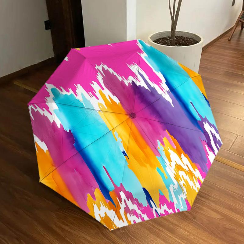 

1pc Watercolor Abstract Automatic Open/Close Umbrella, Formal Events - Ideal Gift for Family or Friends, Outdoor Accessory yy251211256