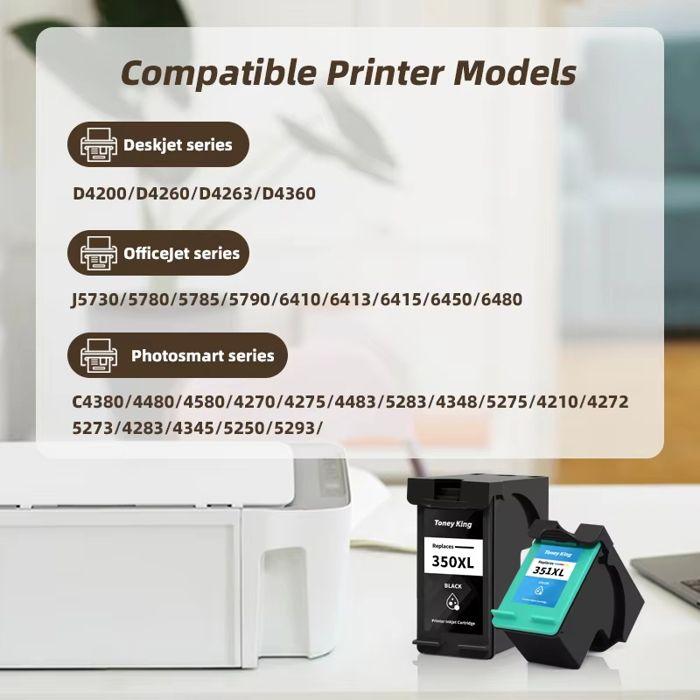 Cartouches d'encre reconditionnées - HOUSE OF HARLOW 1960 - 350XL 351XL - 2 pcs - Noir - Compatible HP