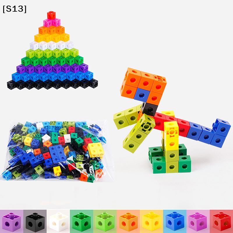 50/00Pcs Home Chool Preschool Connected Cube Toys For Mathematical Counting Plastic Counting[S13][S13]