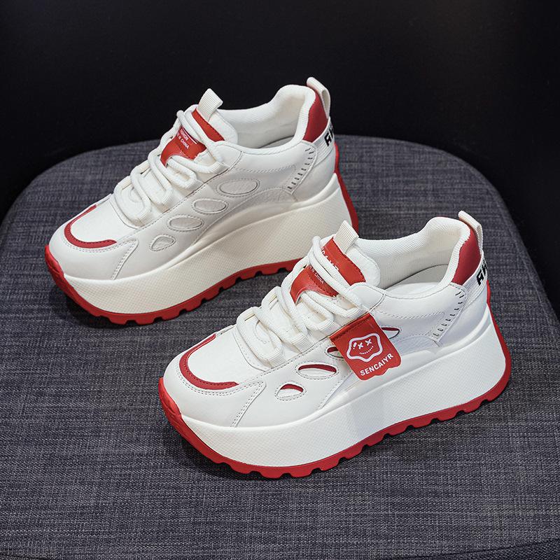 Dad Shoes Women's Spring 2025 Platform Internet Celebrities Burst Board Height Increase Sports Leisure Fashion Versatile Small Women's Shoes