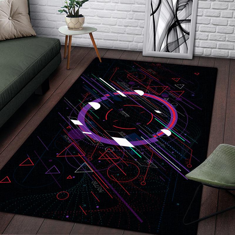 Racing Dashboard Cool Pattern Decorative Square Rug Modern House Living Room Floor Matte Bedroom Carpet Art Poster Mat Fans Gift