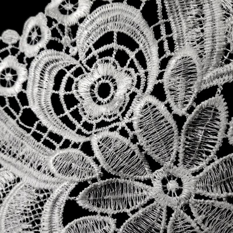 Dameskleding DIY Naaiaccessoires Mooie Witte Kant Kraag Mesh Stof Bloemen Borduurwerk Kraag