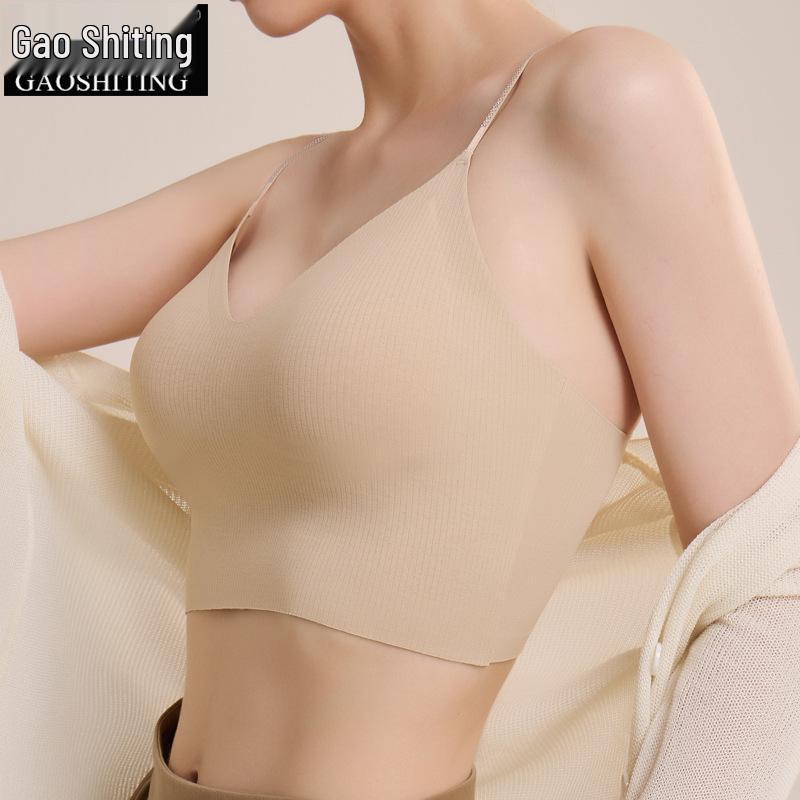 Women's Autumn/Winter Spaghetti Strap Camisole with Built-in Bra & Pads