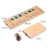 Wooden Multi Color Beads Mancala Board Game with Lock Party Portable Foldable