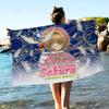Card Captor Sakura Anime Bath Towel Microfiber Soft Water Absorbing Breathable For Girl Kids Decorative Cartoon Beach Towel