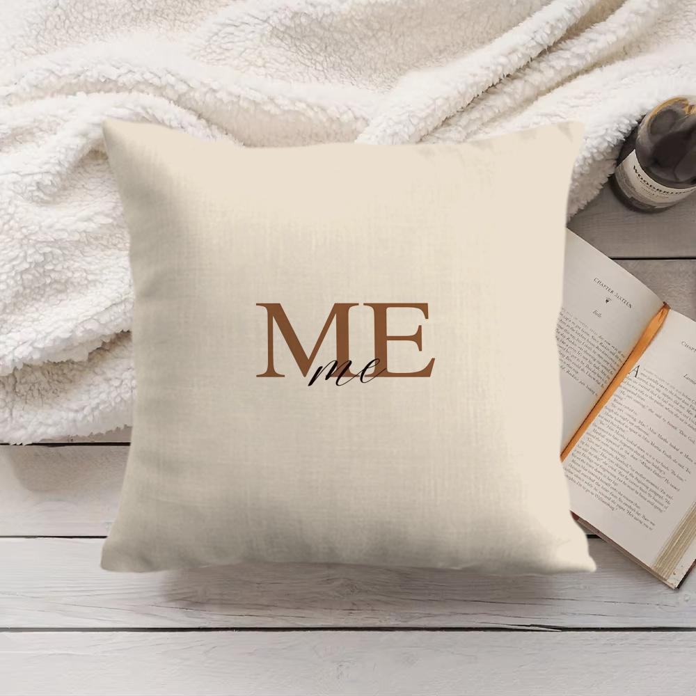 Simplicity Pattern Love Cushion Cover Silky Short Plush Invisible Zipper Dustproof Sofa Pillow Case For Home Decor