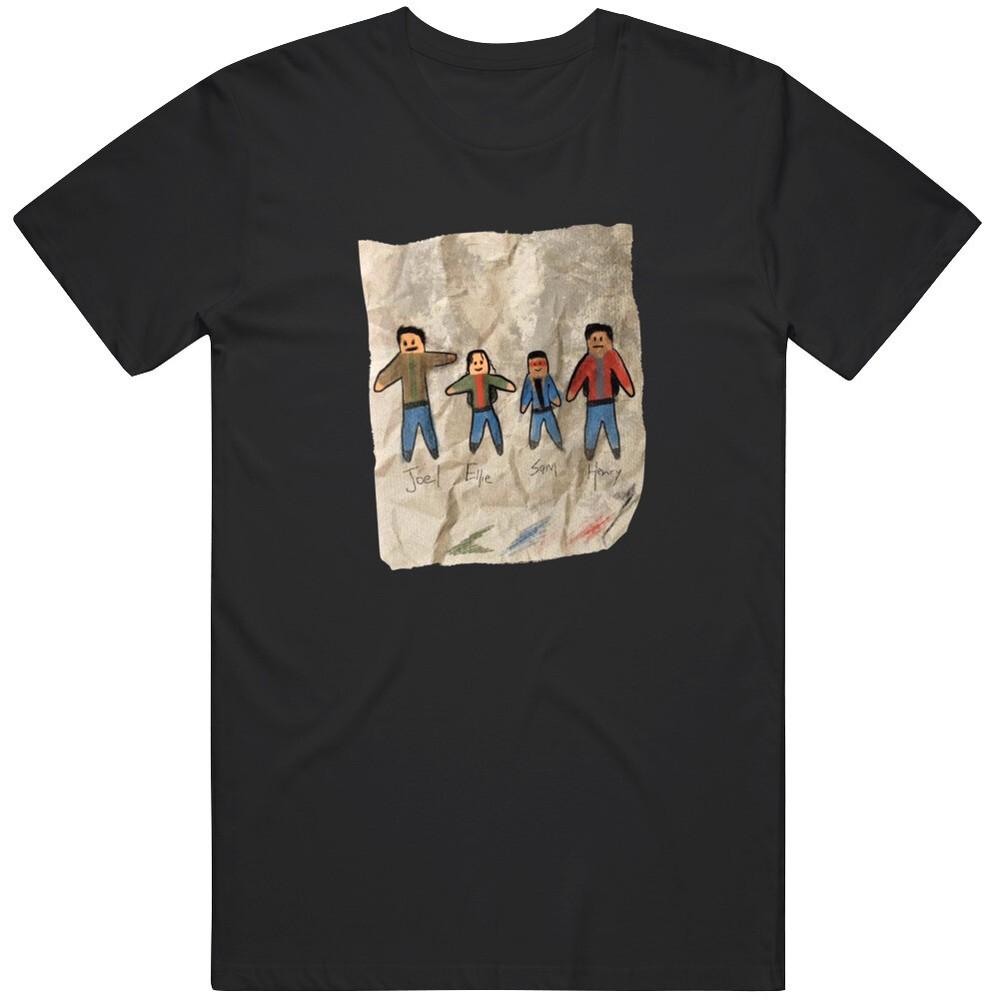 

The Last Of Us Family Drawing Episode 5 Tv Show Fan V2 T Shirt L
