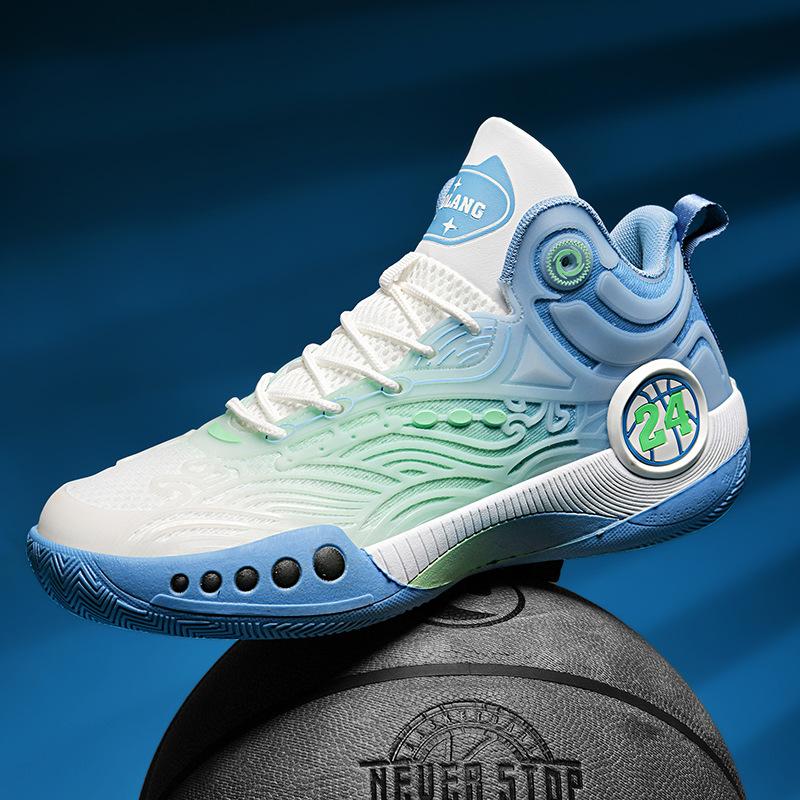 Zapatillas de baloncesto para jóvenes, zapatos personalizados de moda, caña media y alta, protección para los pies, resistentes al desgaste, antideslizantes, con cordones, ligeras, amortiguadoras, para hombre