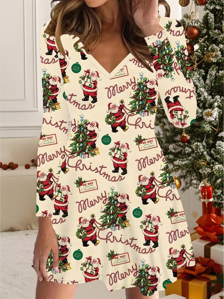 3D Printed Dress Exclusive Trendy Item for Women In Autumn & Winter Christmas Edition