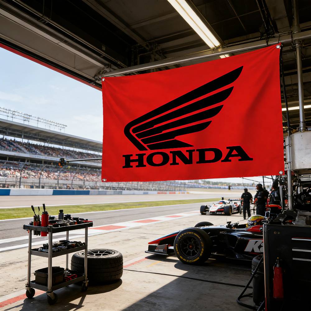 Motorcycle For HONDA Flag 120g Polyester Sublimation Print Durable Hanging Banner Home Decor Gift BO8