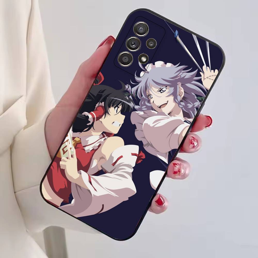 Anime T-TouHou Project Girl Phone Case For Samsung S25,S24,S21,S22,S23,S30,Ultra,S20,Plus,Fe,Lite,Note,10,Black Cover