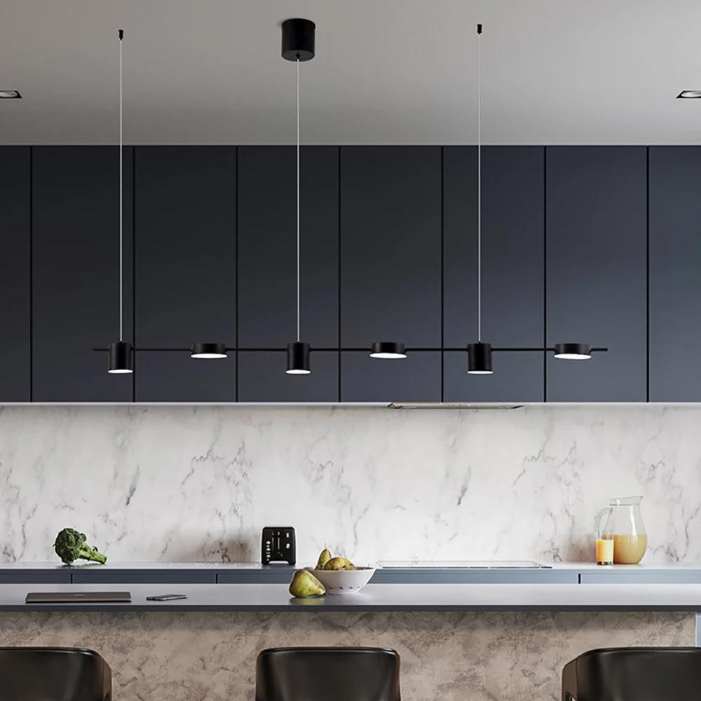 Moderní minimalistické závěsné svítidlo LED pásky Závěsná lampa Lustr Osvětlovací těleso pro kuchyňský bar Jídelní stůl