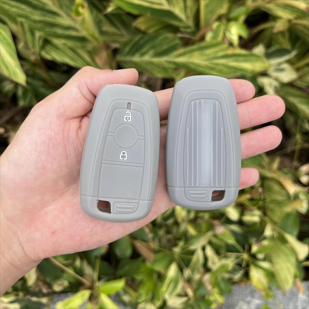Siliconen Auto Sleutel FOB Afstandsbediening Hoes Buidel Houder Voor Ford Raptor 2018 Ecosport Ranger Raptor 2 Knops Smart Keyless Accessoires