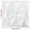 Wall Panels 12 pcs Diamond White 50 x 50 cm XPS Foam