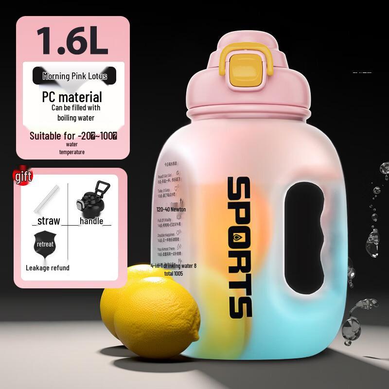 Changqi Gradient Sports Water Bottle with Straw