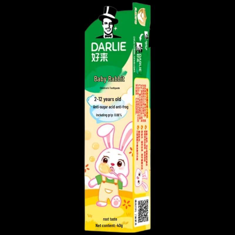 Darlie Baby Rabbit Children s Toothpaste, Orange Flavor, 3 x 40g Pack