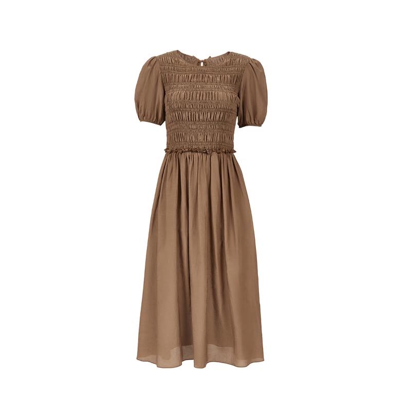 VEROMODA Women's Pleated A-line Maxi Dress