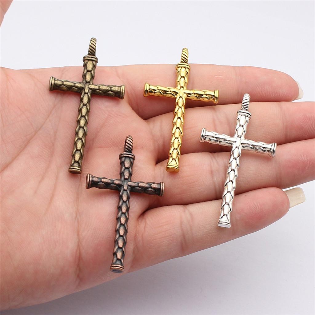 Large Crosses Detailed Religious Charm Antique Bronze Zinc Alloy Jewelry Making Supplies Necklace Making DIY Charms
