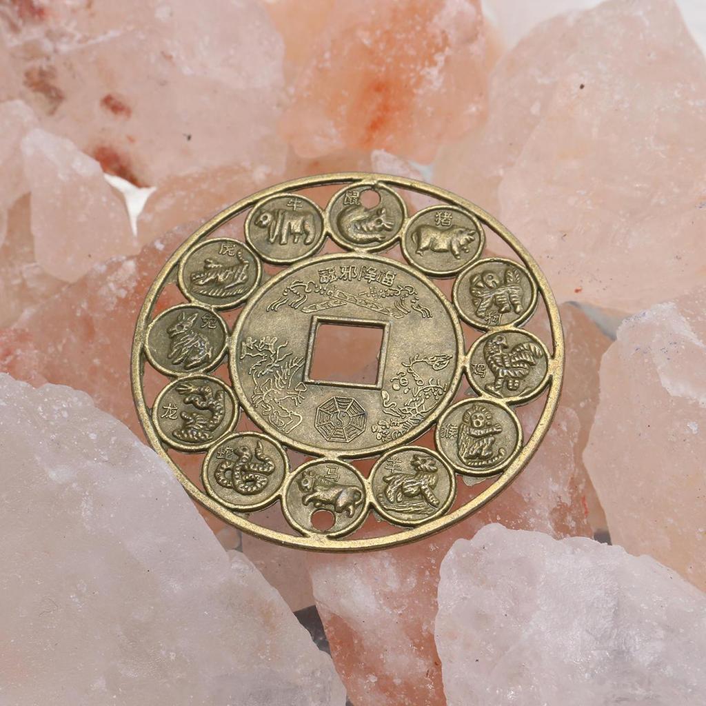 Thai Amulet Chinese Zodiac Ancient Coin Retro Vintage Protect Charm Talisman Powerful Wealth Success Health Lucky Jewelry Buddhist