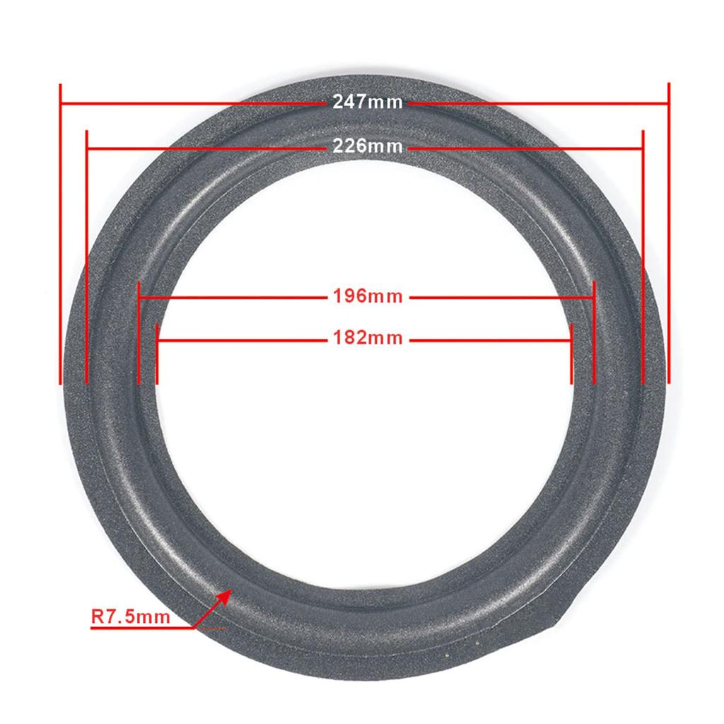 Speaker Rubber Foam Edges Surround Rings Repair Part for Speaker Repair DIY Surround Edges Dustproof Rings Improved Bass