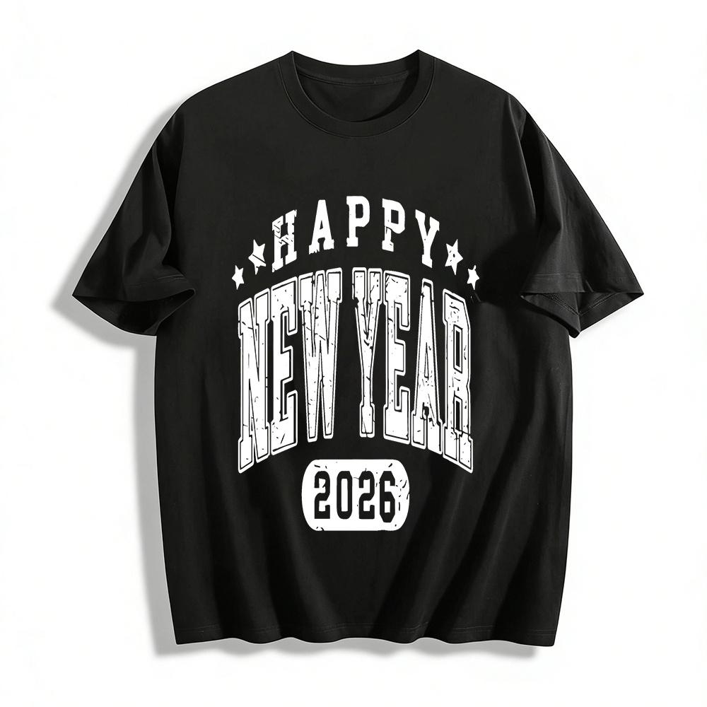 Vintage Letter Print Casual Tshirt Unisex Loose Fit Top Pure cotton T-shirt XXS
