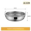 Stainless Steel Round Mesh Air Fryer Drain Basket Heat Resistant Oil Filter Tray with Handle for Party Camping Cooking