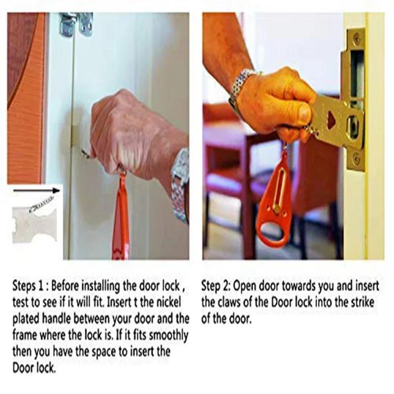 Travel Safety Lock - Portable Door Lock for Hotels, Universal Fit for Added Security & Peace of Mind