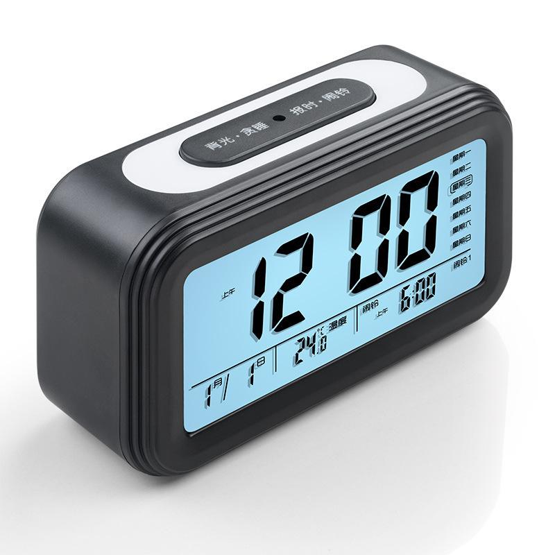 Upgraded smart clock Three sets of alarm creative student silent electronic clock gift 1 #voice timekeeping clock