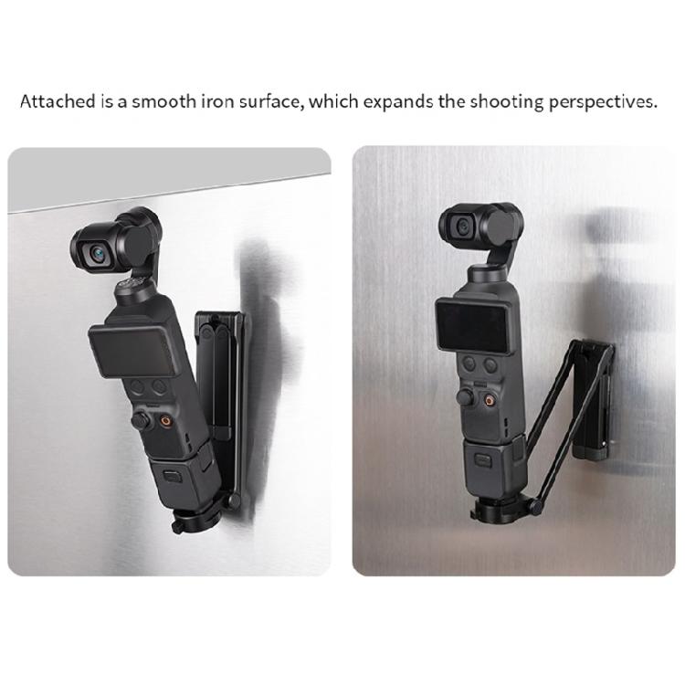 Camera Mount Stand for Pocket 3, Foldable Magnetic Support with Desk Base and Top Screw Point for Travel and Angle Control Daily Use