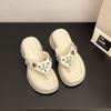 Niche summer new fashion rivet flip-flops platform women's slippers casual flat sandals