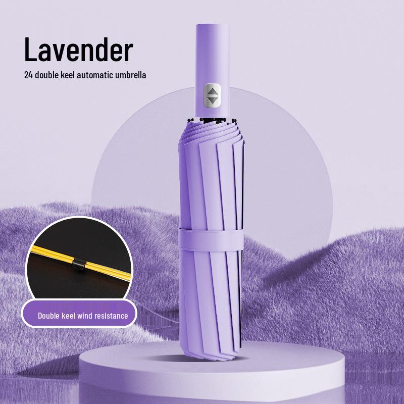 Automatic Men's and Women's Reinforced Vinyl Sun and Rain Umbrella - Enlarged for School Use