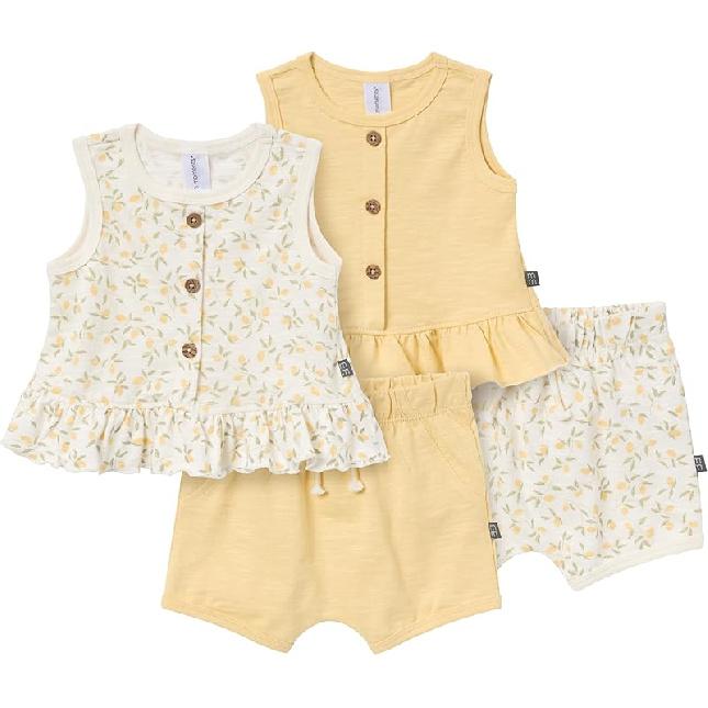 Набор из 4-х пеплум-топов и шорт для девочек Modern Moments от Gerber 3-6 Months