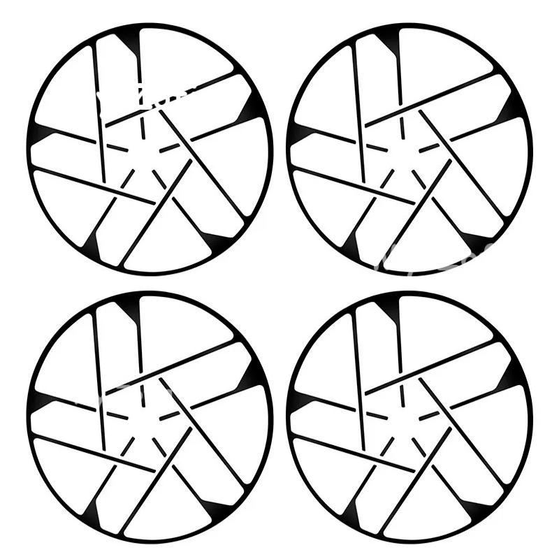For Xpeng P7+ 2026 2027 Car wheel hub Blackened decorative Black stickers modification 20-inch wheel hub stickers Accessories