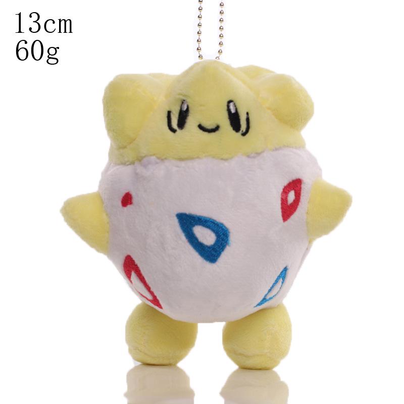 Conjunto de Chaveiros de Pelúcia Pokémon: Squirtle, Charmander, Psyduck, Bulbasaur & Pikachu