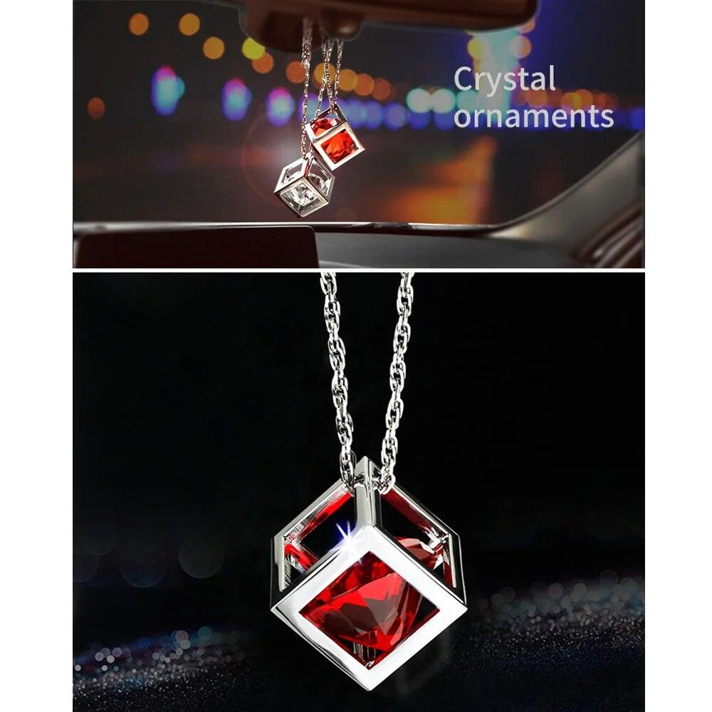 1 шт. автомобильный кулон кристаллы куб автомобильные подвески зеркало заднего вида — фото 4
