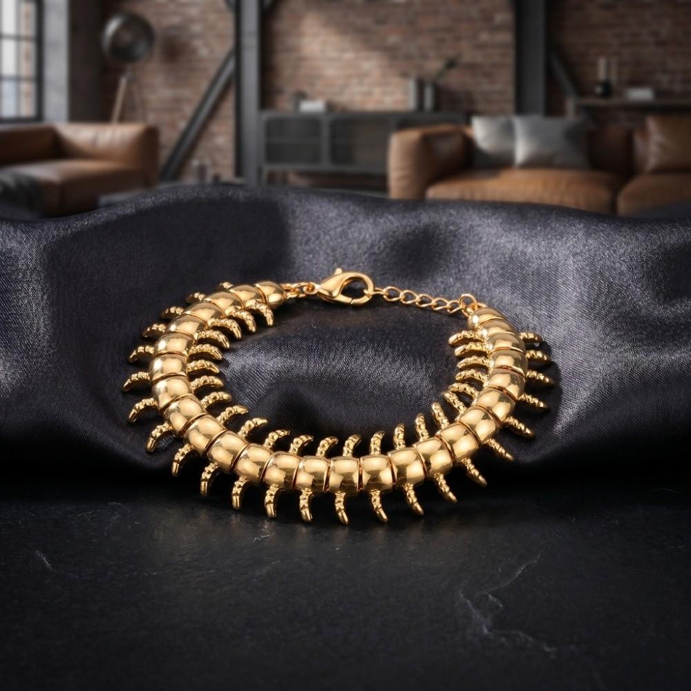 Wristbands Adjustable Centipede Shape Bracelet Metal Creative Punk Style Bracelet Funny Insect Bracelet Gifts