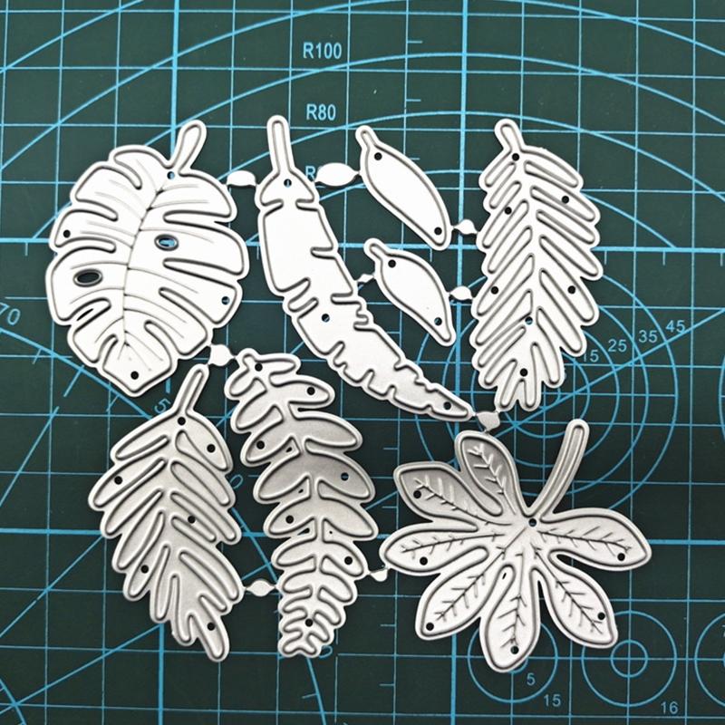 Tree Leaves Theme Metal Die Cuts Cutting Dies Cut Stencils for DIY Embossing Paper Leather Scrapbooking Card Making