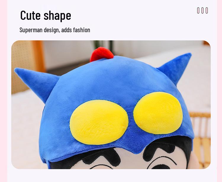 Large Crayon Shin-chan Ultraman Plush Doll & Sleeping Pillow for Girls