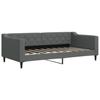 VidaXL Lit de repos gris foncé 90x190 cm tissu 354172