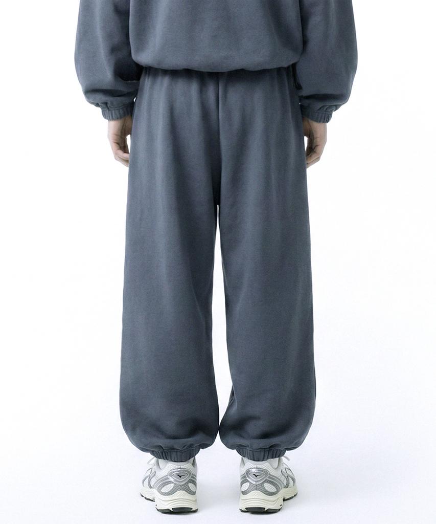 PRINOAR Sports String Single-Pleat Wide Pants - Blue-Gray
