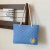 Borsa a Spalla Pendolare Morbida e Semplice in PU Monocromatico con Chiusura a Fiore di Grande Capacità Moda