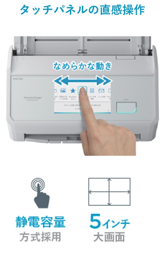 Ricoh PFU Document Scanner ScanSnap iX2500 45 Pages Per Touch (High-speed minute/Double-sided scanning/ADF/5-inch panel/Wi-Fi compatible/USB