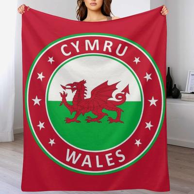 Wales Cymru Přehoz Stylový Přehoz na Pohovku pro Domácí Obývací Pokoj