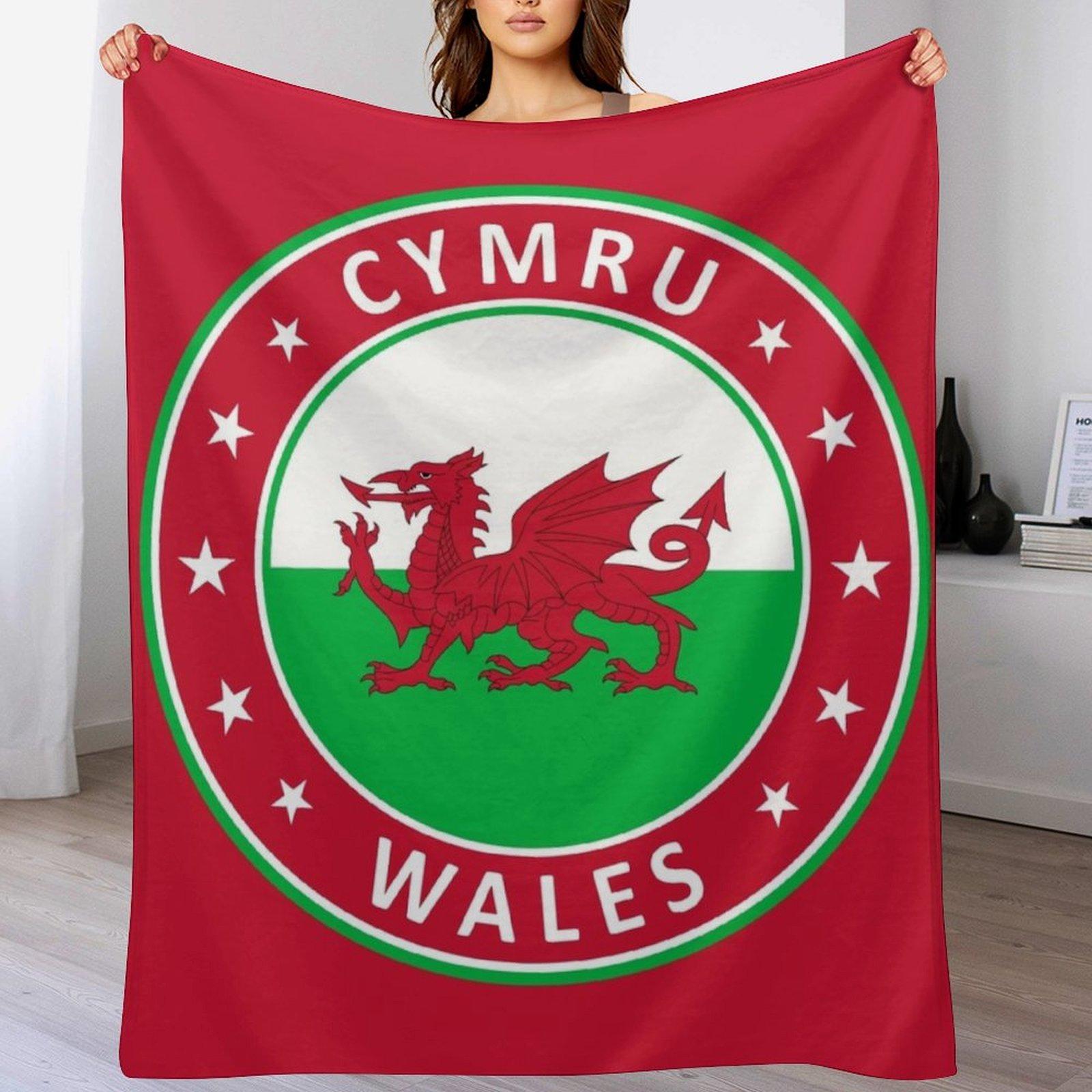 

Wales Cymru Throw Blanket Stylish Couch Blanket for Home Living Room 102x76cm(40x30in)