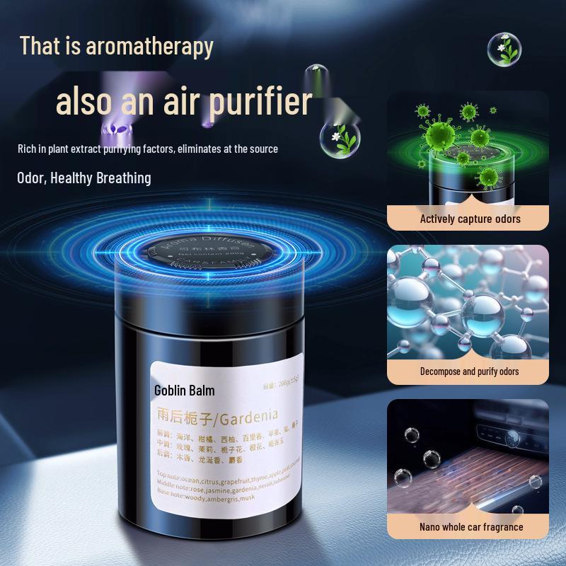Gardenia Car Air Freshener: 2024 Long-Lasting Solid Perfume Ornament for Car Interiors